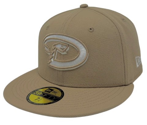 Arizona Diamondbacks Fitted New Era 59FIFTY Camel Cap Hat Grey UV