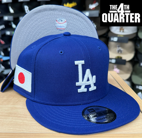Los Angeles Dodgers Snapback New Era 9Fifty Japan Flag Basic Blue Cap Hat Grey UV