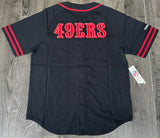 San Francisco 49ers Mens Mitchell & Ness Vintage Logo Button Front Jersey