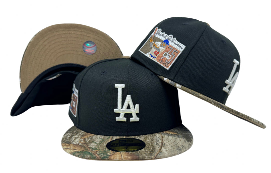 Los Angeles Dodgers New Era 59Fifty 75th JR Anniv. Black Realtree Fitt