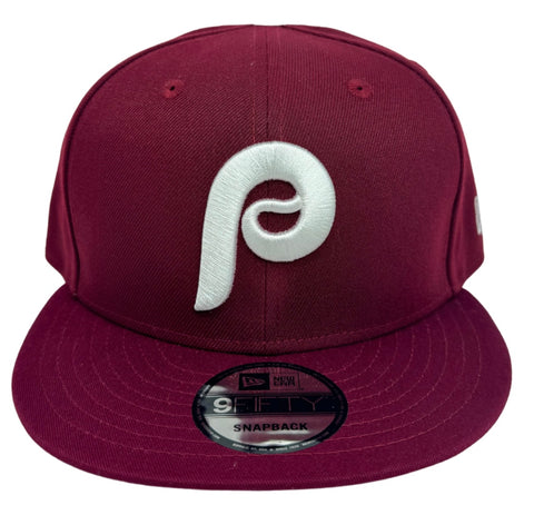 Philadelphia Phillies Snapback New Era Burgundy Cap Hat Grey UV
