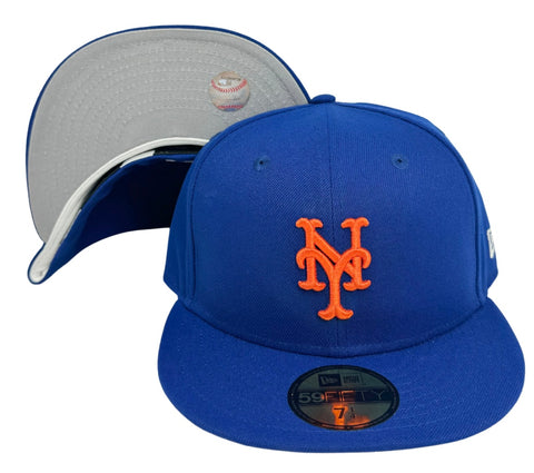 New York Mets Fitted 59Fifty New Era Blue Cap Hat Grey UV