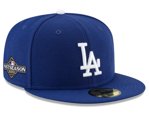 Los Angeles Dodgers Fitted New Era 59Fifty 2023 Postseason Blue Cap Hat