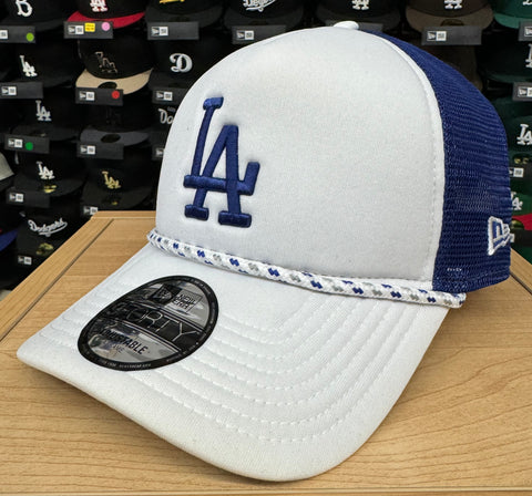 Los Angeles Dodgers Snapback 9Forty A-Frame New Era Court Sport Trucker Cap Hat