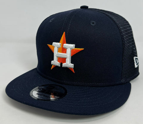Houston Astros Snapback New Era Navy Mesh Trucker Cap Hat Grey UV
