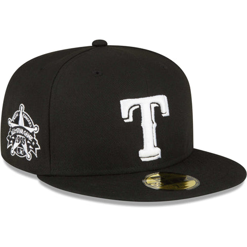 Texas Rangers Fitted New Era 59Fifty 1995 All Star Game Cap Hat Black White