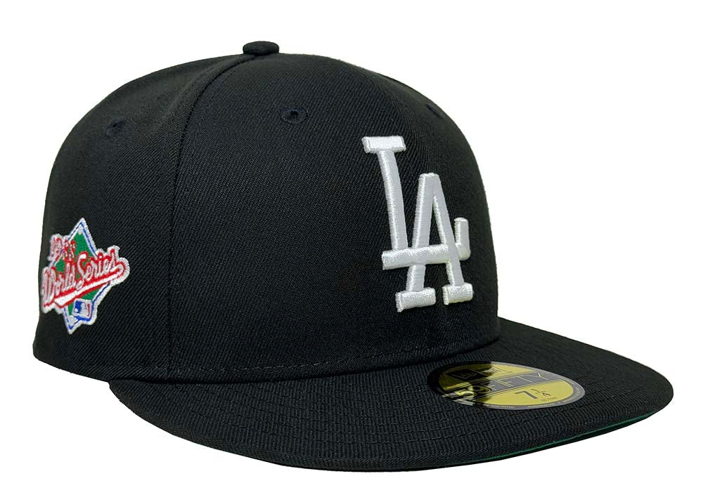 Los Angeles Dodgers Fitted New Era 59Fifty Large Logo 1988 WS Black Ca