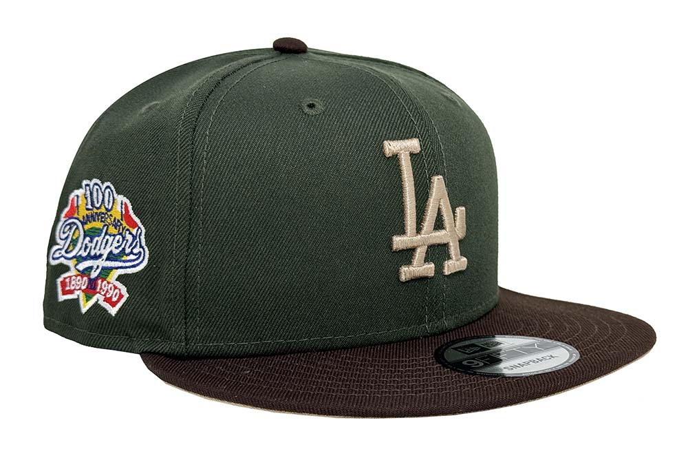 Los Angeles Dodgers Snapback New Era 9Fifty 100 Anni Seaweed Brown Cap