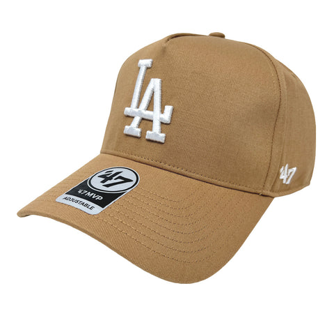 Los Angeles Dodgers Adjustable '47 Brand MVP A-Frame Cap Hat Snapback Camel