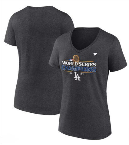 Los Angeles Dodgers Womens T-Shirt 2024 World Series Champions Locker Room Tee