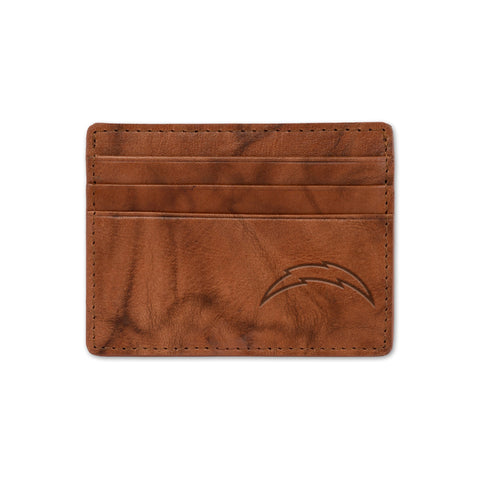 Los Angeles Chargers Embossed Genuine Leather Credit Card Wallet