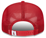 Anaheim Angels Snapback New Era Red Mesh Trucker Cap Hat Grey UV