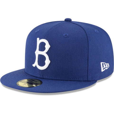 Brooklyn Dodgers Kids Fitted New Era 59Fifty Blue Cap Hat Grey UV