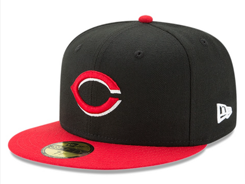 Cincinnati Reds Fitted New Era 59FIFTY Alternate On-Field Black Red Cap Hat