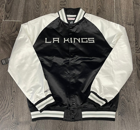 Los Angeles Kings Mens Jacket Mitchell & Ness Lightweight Primetime Black White