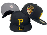 Pittsburgh Pirates Fitted New Era 59Fifty 1959 All Star Game Black Wool Cap Hat Grey UV