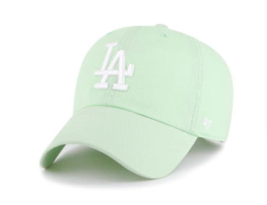 Los Angeles Dodgers Strapback '47 Brand Clean Up Aloe Green Adjustable Cap Hat