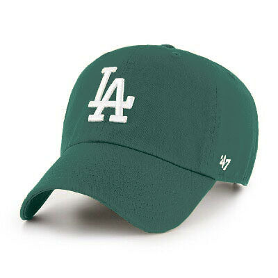 Los Angeles Dodgers Strapback '47 Brand Clean Up Adjustable Cap Hat Dark Green