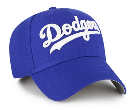 Los Angeles Dodgers Adjustable '47 Brand MVP Cap Hat Velcro Wordmark Blue