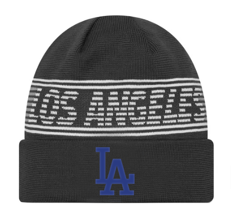 Los Angeles Dodgers Beanie New Era 2024 Clubhouse Sport Cuff Knit Graphite Hat Cap