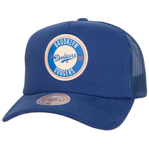 Los Angeles Dodgers Snapback Mitchell & Ness Circle Change Trucker Blue Cap Hat Grey UV