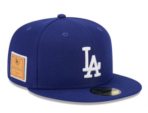 Los Angeles Dodgers Fitted New Era 59Fifty Court Sport Cap Hat Blue