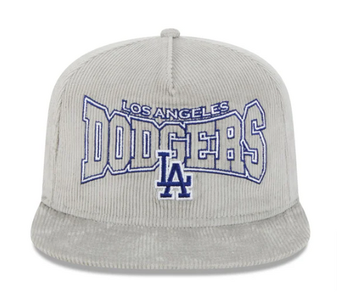 Los Angeles Dodgers Snapback New Era 9Fifty The Golfer Corduroy Hat Grey UV
