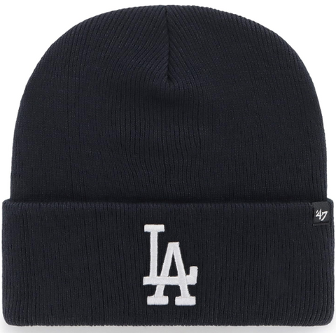 Los Angeles Dodgers Beanie Knit 47 Brand Fold All Navy