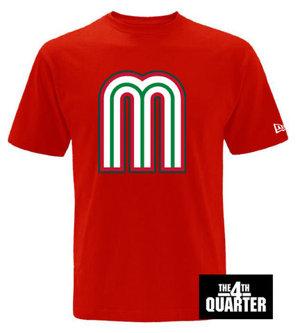 Mexico Mens T-Shirt New Era WBC Logo Tee Red