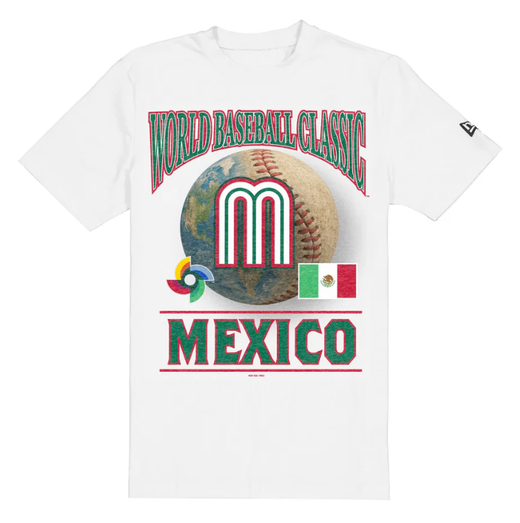 Mexico Mens T-Shirt New Era 2026 World Baseball Classic Tee White