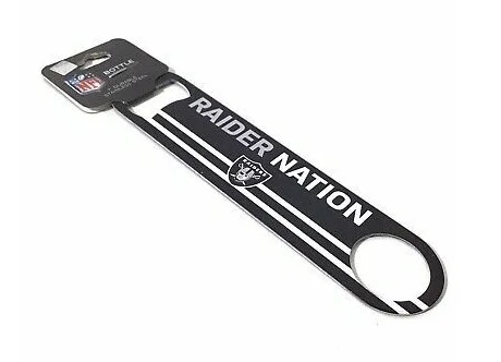 Oakland Raiders Carabiner Keychain With Bottle Opener - NFL Licensed Team Pride Accessory