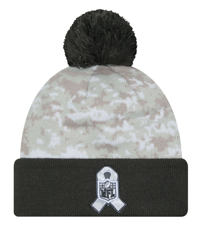 Los Angeles Rams Beanie New Era 2024 Salute to Service Cuffed Knit Hat THE 4TH QUARTER