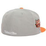 Baltimore Orioles Mitchell & Ness Fitted Bases Loaded Coop Cap Hat Grey UV