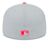 San Diego Padres Fitted New Era 59Fifty Metallic City Cap Hat Grey Neon Pink