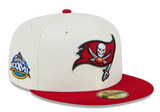 Tampa Bay Buccaneers Fitted New Era 59Fifty Super Bowl Patch Chrome Cap Hat Grey UV