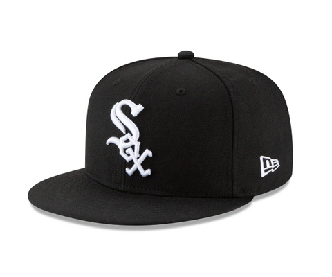 Chicago White Sox Fitted New Era 59Fifty Black White Cap Hat Grey UV