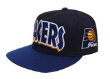 Indiana Pacers Snapback Retro Vintage Block Cap Hat Black Navy - THE 4TH QUARTER