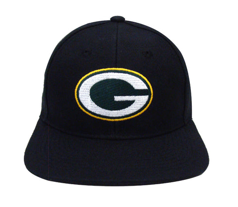 Green Bay Packers Snapback Vintage Logo Cap Hat Black - THE 4TH QUARTER