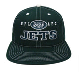 New York Jets Snapback Retro Vintage Block Cap Hat Green - THE 4TH QUARTER