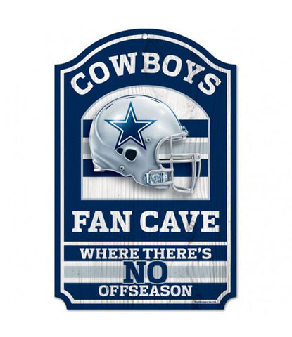 Dallas Cowboys Fan Cave 11" X 17" Wood Sign - THE 4TH QUARTER