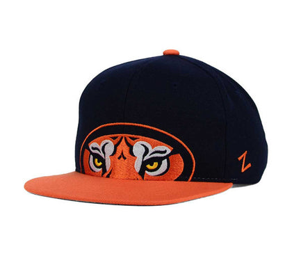 Auburn Tigers Snapback Zephyr Youth Peek Cap Hat Navy Orange - THE 4TH QUARTER