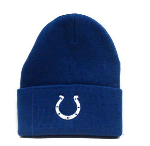 Indianapolis Colts Embroidered Fold Beanie ski cap - THE 4TH QUARTER