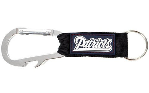 New England Patriots Keychian Carabiner and Bottle Opener - THE 4TH QUARTER