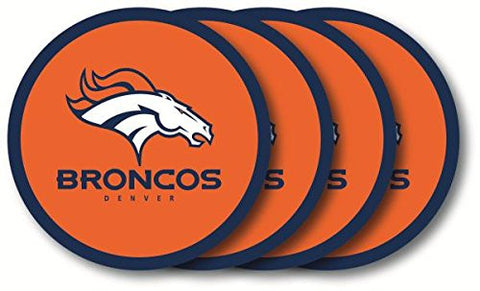 Denver Broncos 4 Piece Vinyl Coasters Set - THE 4TH QUARTER
