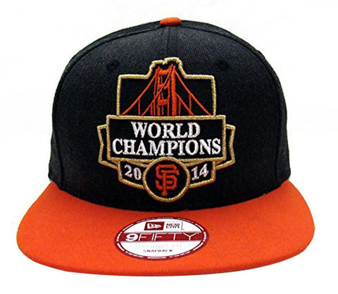 San Francisco Giants New Era 3X WS Champions Snapback Cap Hat Charcoal Orange - THE 4TH QUARTER
