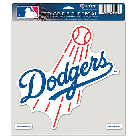 Los Angeles Dodgers Decal Script 8x8 Die-Cut Decal - THE 4TH QUARTER