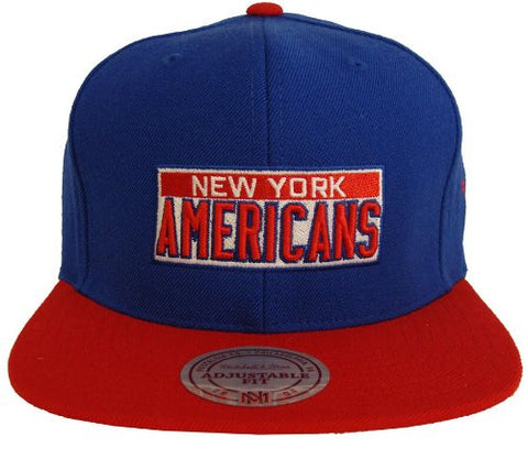 New York Americans Snapback Mitchell & Ness Throwback Cap Hat - THE 4TH QUARTER
