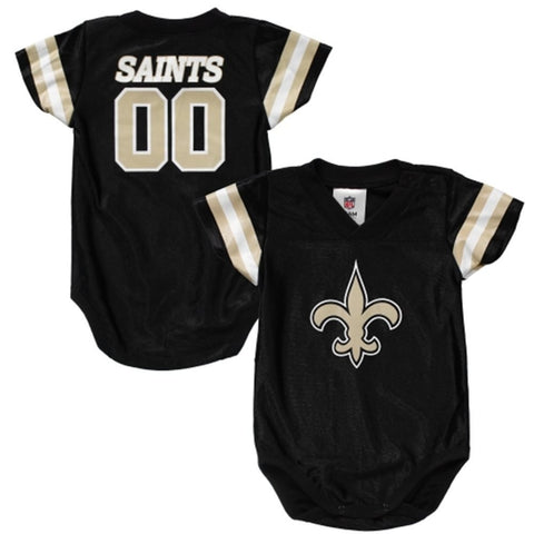 New Orleans Saints Infant (3-6 Months) Fan Bodysuit Black - THE 4TH QUARTER