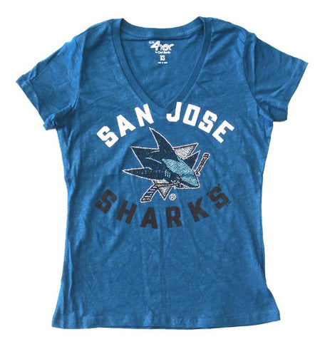 San Jose Sharks Womens G-III Strike Zone Tee Teal - THE 4TH QUARTER