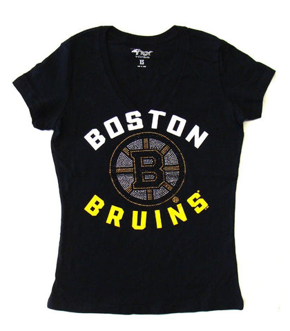 Boston Bruins Womens G-III Strike Zone Tee Black - THE 4TH QUARTER